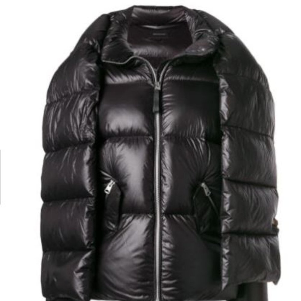 $690 NWT MACKAGE Womens Mirri 800 Fill Down Puffer Jacket w/ Detachable Scarf XS